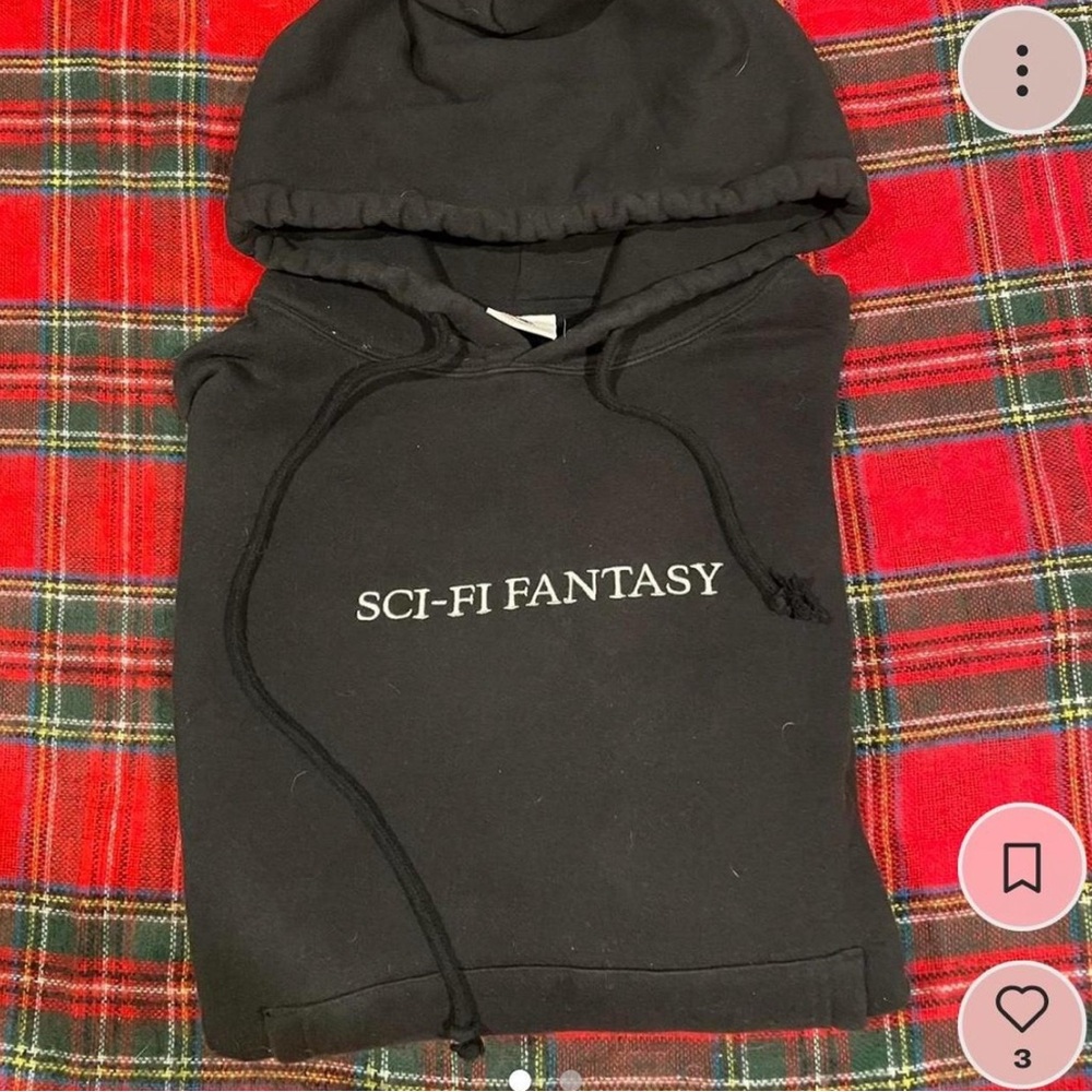 Black Sci-Fi Fantasy Pullover Hoodie